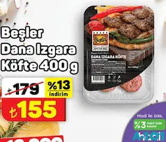 BEŞLER DANA IZGARA KÖFTE 400 G